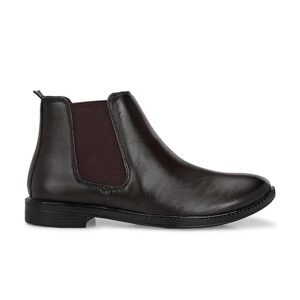 AADI Men's Synthetic Leather Lightweight Comfortable Trendy Outdoor Casual Shoes Slip On Chelsea Boots